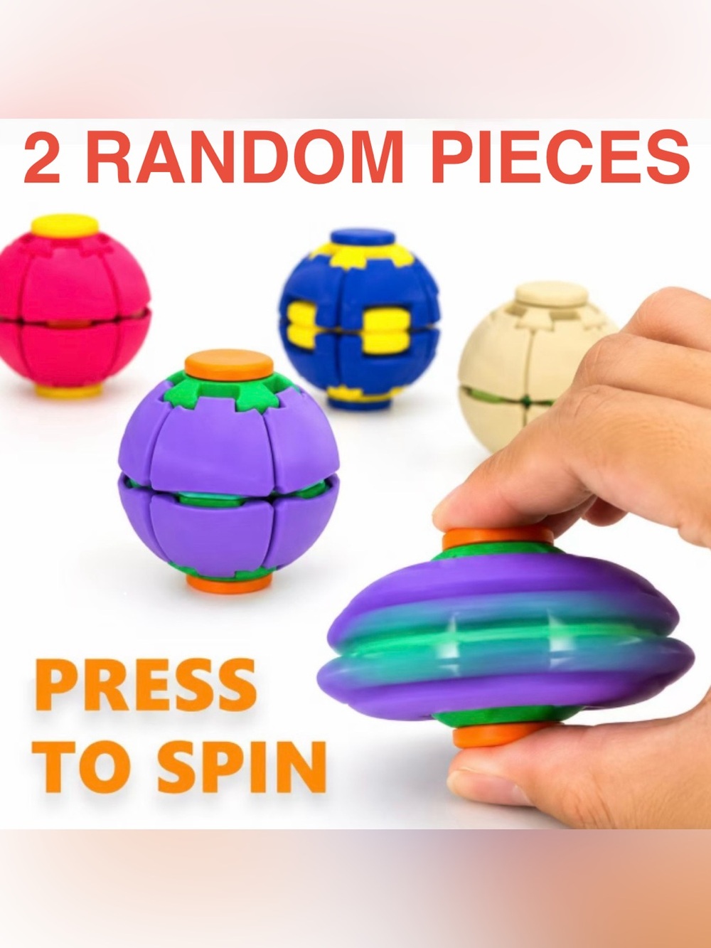 NWT Mec-Spin Kinetic System Transforming Fidget Toy | Ball to Spinner (2 Random)
